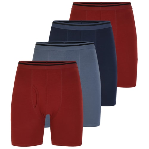 Bigdude 4er-Pack Opa-Boxershorts, gemischt